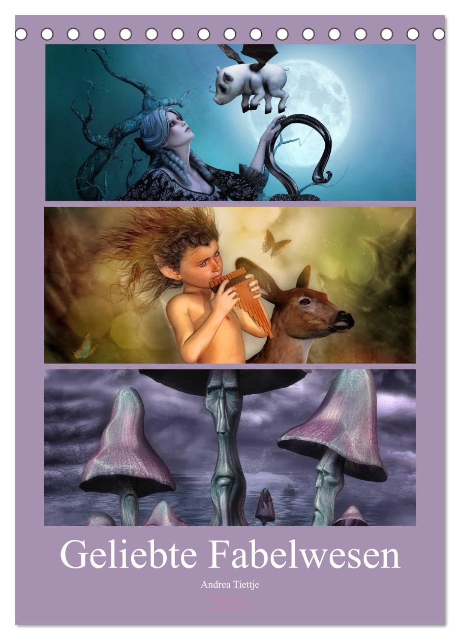 Geliebte Fabelwesen (Tischkalender 2026 DIN A5 hoch), CALVENDO Monatskalender: Eine Reise durch das Fabelland (CALVENDO Kunst) Health, Nutrition & Fitness