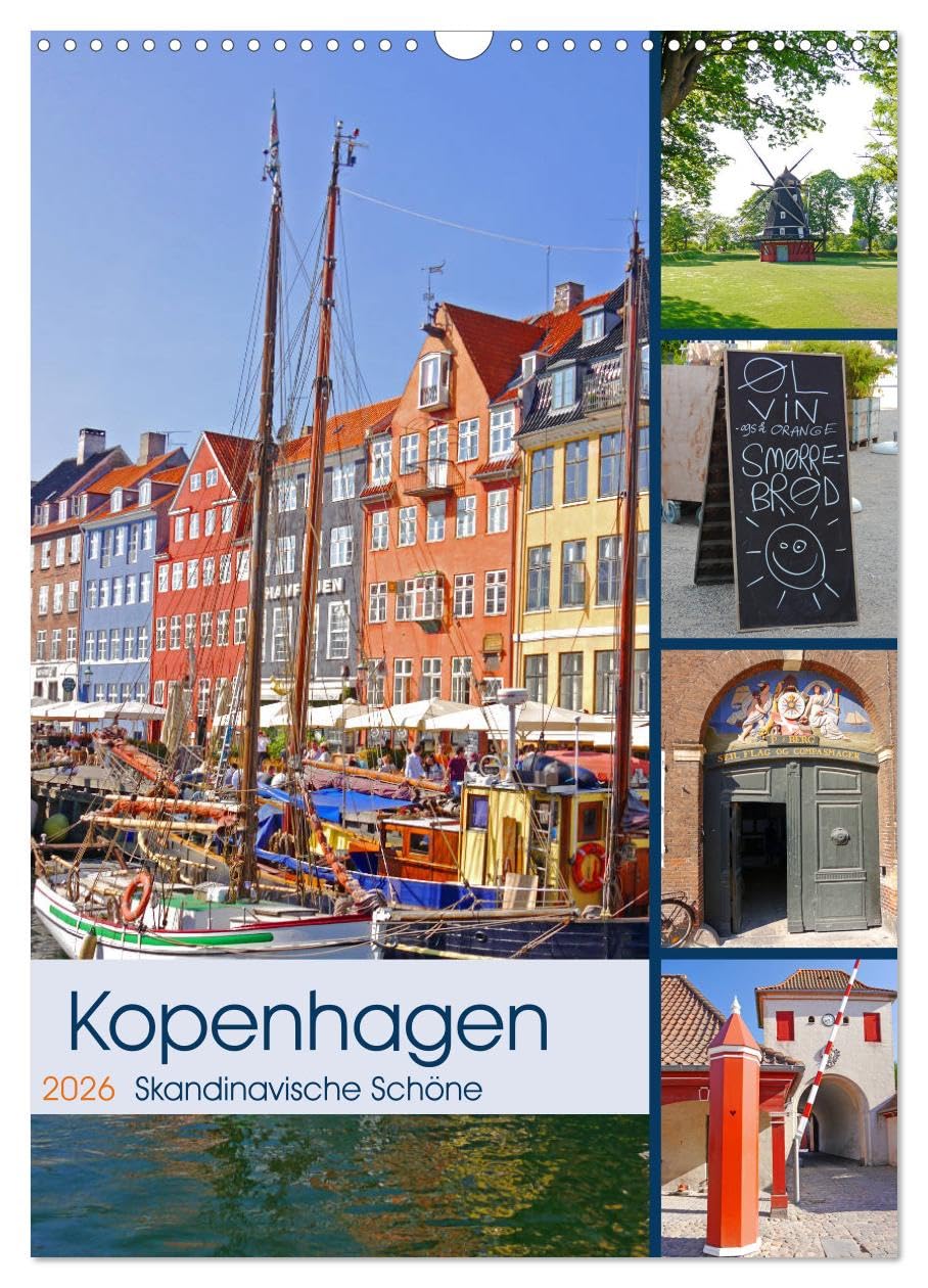 Kopenhagen. Skandinavische Schöne (Wandkalender 2026 DIN A3 hoch), CALVENDO Monatskalender: Fotografischer Spaziergang durch die dänische Hauptstadt (CALVENDO Orte) Leisure, Home & Garden
