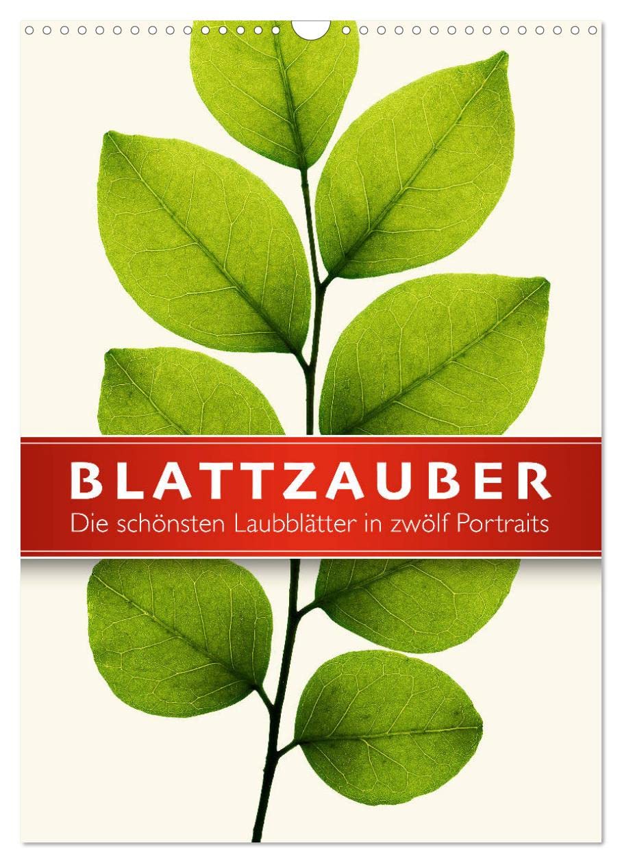 Blattzauber (Wandkalender 2026 DIN A3 hoch), CALVENDO Monatskalender: Die schönsten Laubblätter in zwölf Portraits. (CALVENDO Natur) Leisure, Home & Garden