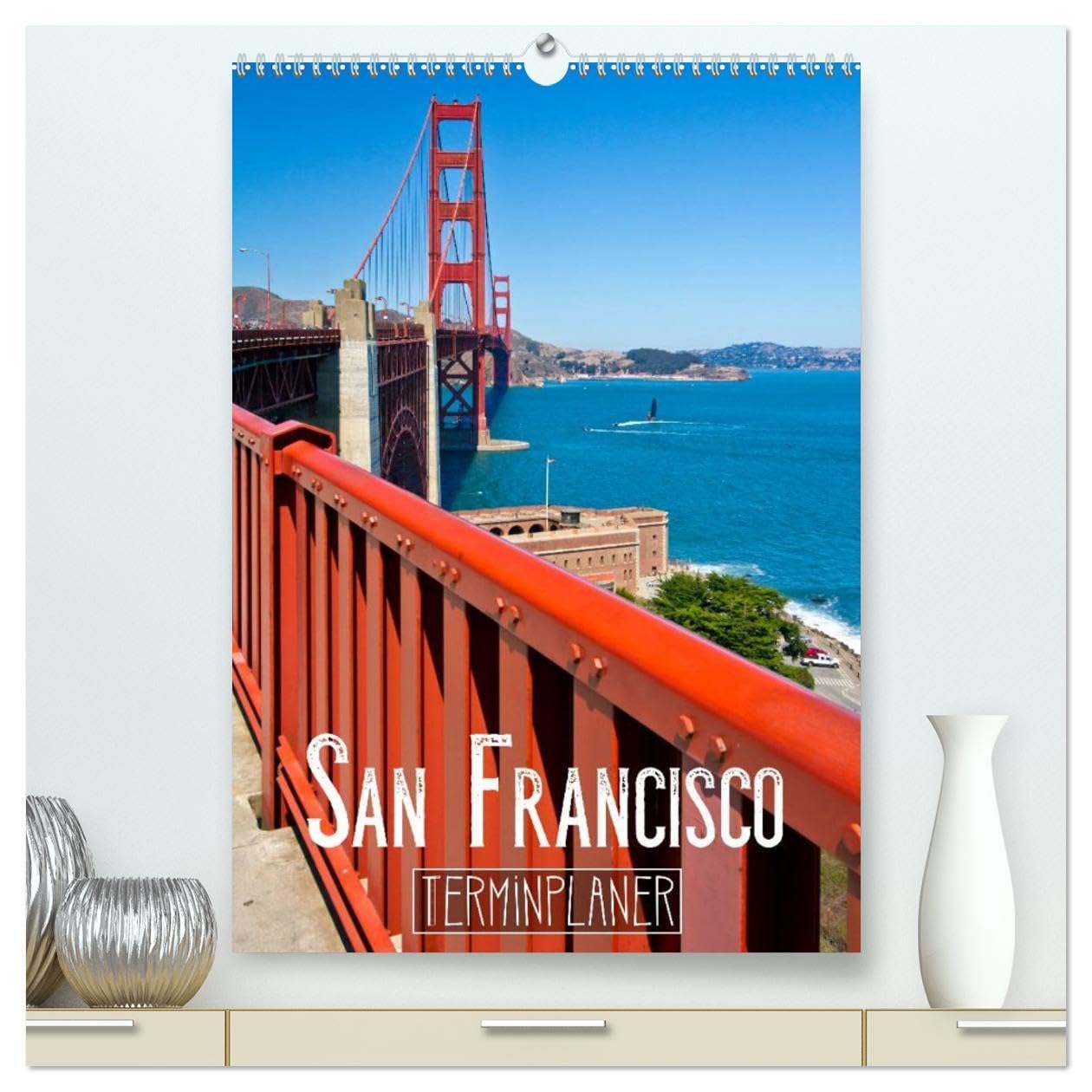SAN FRANCISCO Terminplaner (hochwertiger Premium Wandkalender 2026 DIN A2 hoch), Kunstdruck in Hochglanz: Strahlendes Kalifornien (CALVENDO Orte) Leisure, Home & Garden