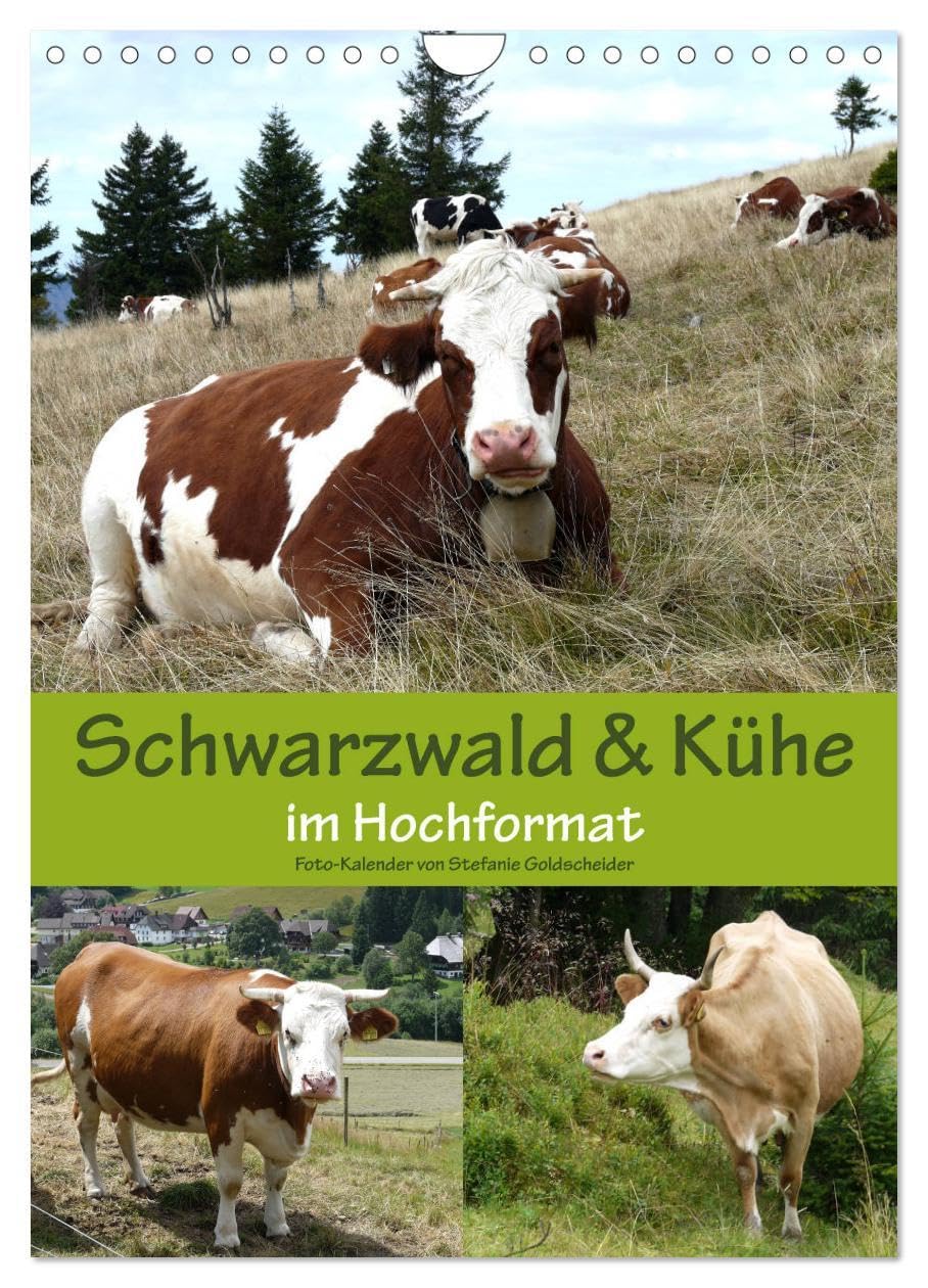 Schwarzwald und Kühe im Hochformat (Wandkalender 2026 DIN A4 hoch), CALVENDO Monatskalender: Der Schwarzwald, die Heimat der Hinterwälder Kühe. (CALVENDO Tiere) Natural Sciences
