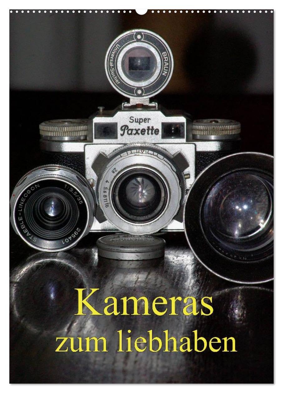 Kameras zum liebhaben (Wandkalender 2026 DIN A2 hoch), CALVENDO Monatskalender: Klassische Fotoapparate der 20er bis 70er Jahre. (CALVENDO Hobbys) Photography