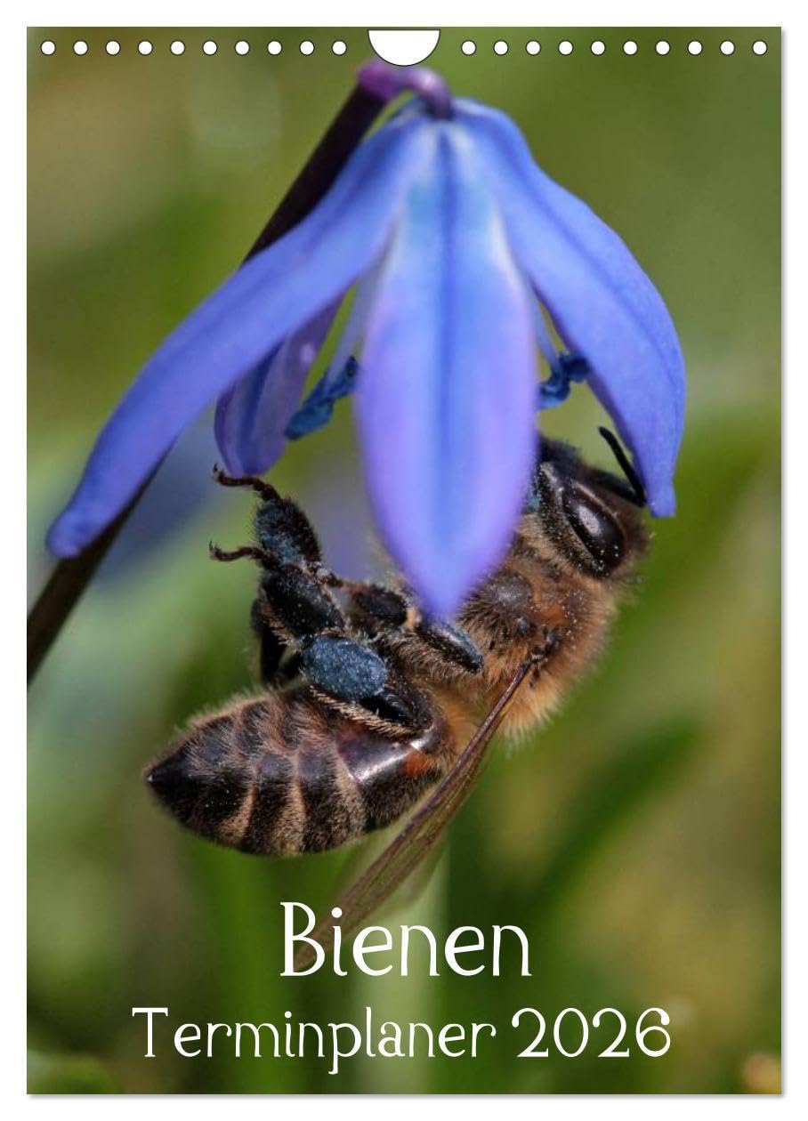 Bienen-Terminplaner 2026 (Wandkalender 2026 DIN A4 hoch), CALVENDO Monatskalender: Faszinierende Nahaufnahmen der kleinen Nützlinge (CALVENDO Tiere) Living & Furnishing