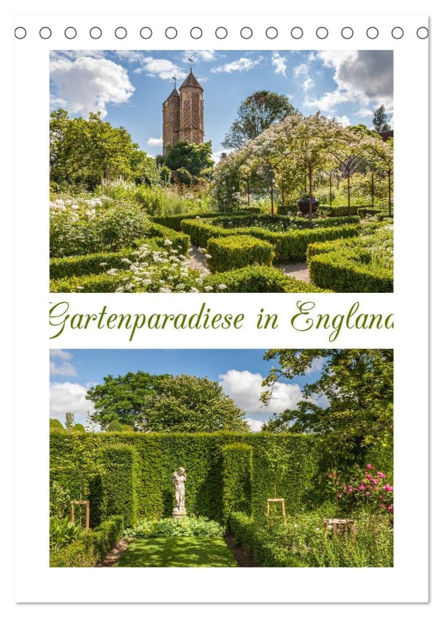 Gartenparadiese in England (Tischkalender 2026 DIN A5 hoch), CALVENDO Monatskalender: Zauberhafte Momentaufnahmen aus den schönsten Gärten und Parks mit faszinierenden Detailbildern (CALVENDO Natur) Film, Art & Culture