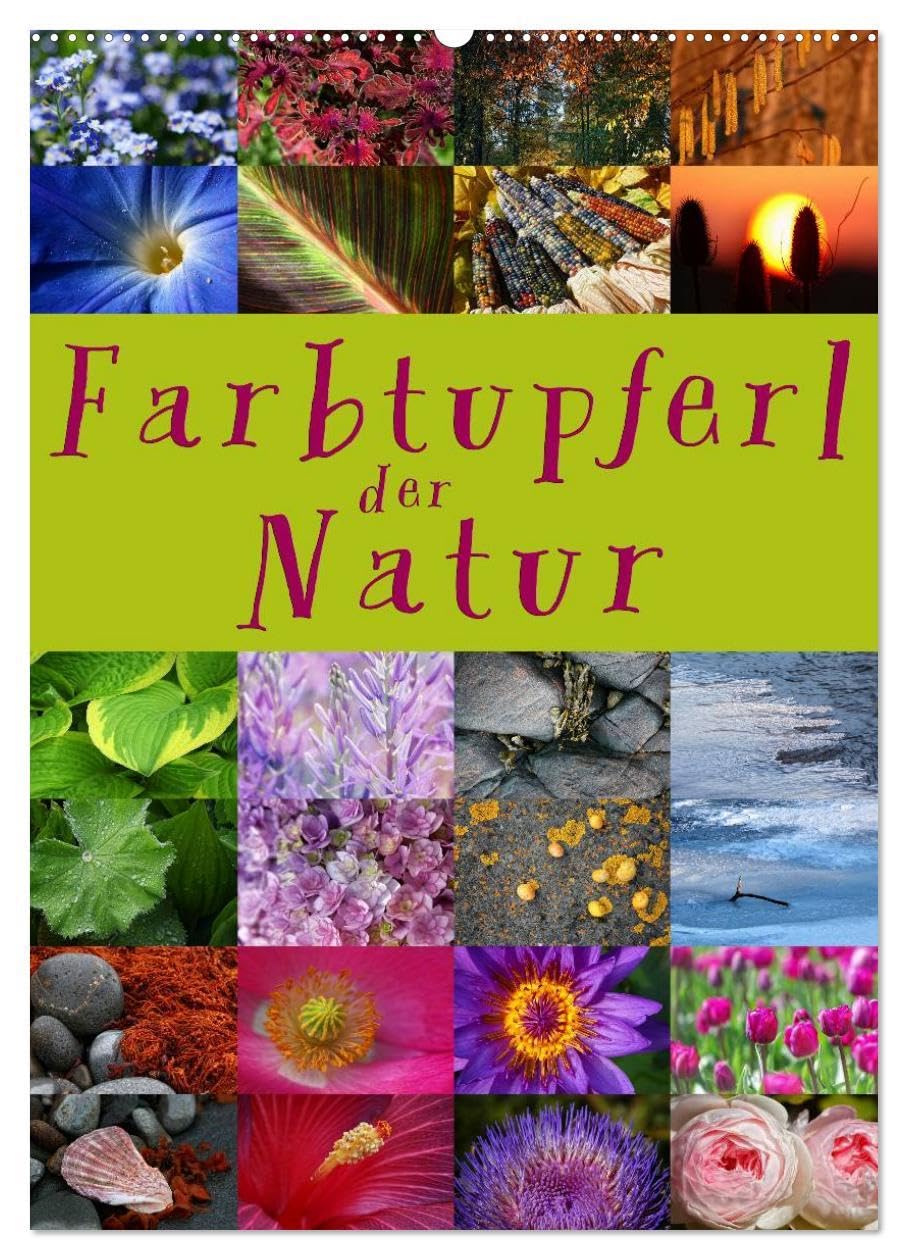 Farbtupferl der Natur (Wandkalender 2026 DIN A2 hoch), CALVENDO Monatskalender: 24 wunderbare Farbtupferl der Natur (CALVENDO Natur) Social Sciences