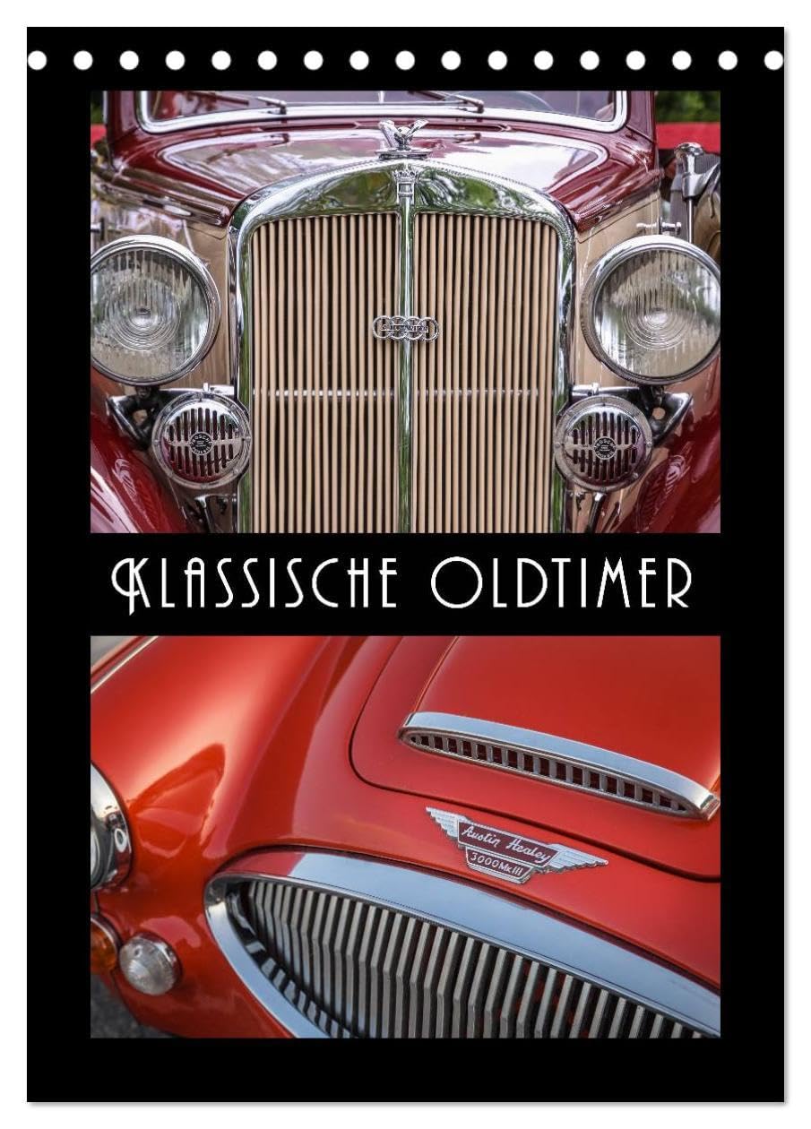 Klassische Oldtimer (Tischkalender 2026 DIN A5 hoch), CALVENDO Monatskalender: Legenden auf vier Rädern - berühmte Modelle der Automobilgeschichte (CALVENDO Mobilitaet) Leisure, Home & Garden