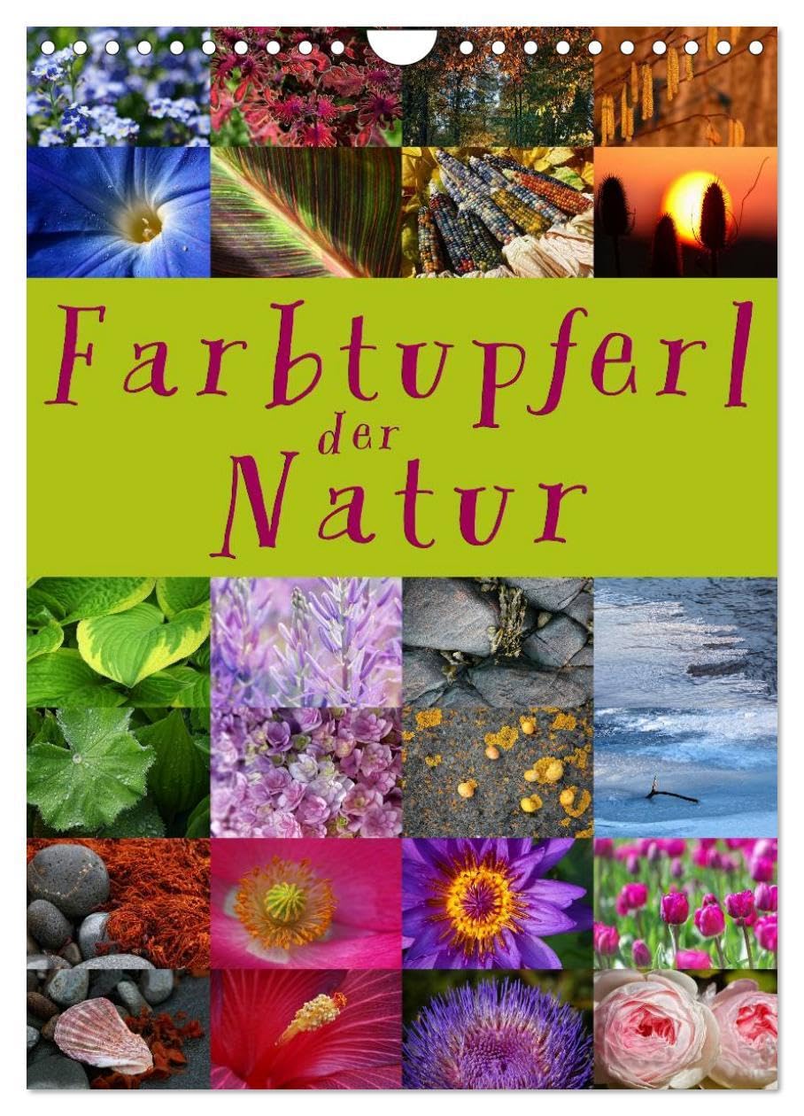 Farbtupferl der Natur (Wandkalender 2026 DIN A4 hoch), CALVENDO Monatskalender: 24 wunderbare Farbtupferl der Natur (CALVENDO Natur) Social Sciences
