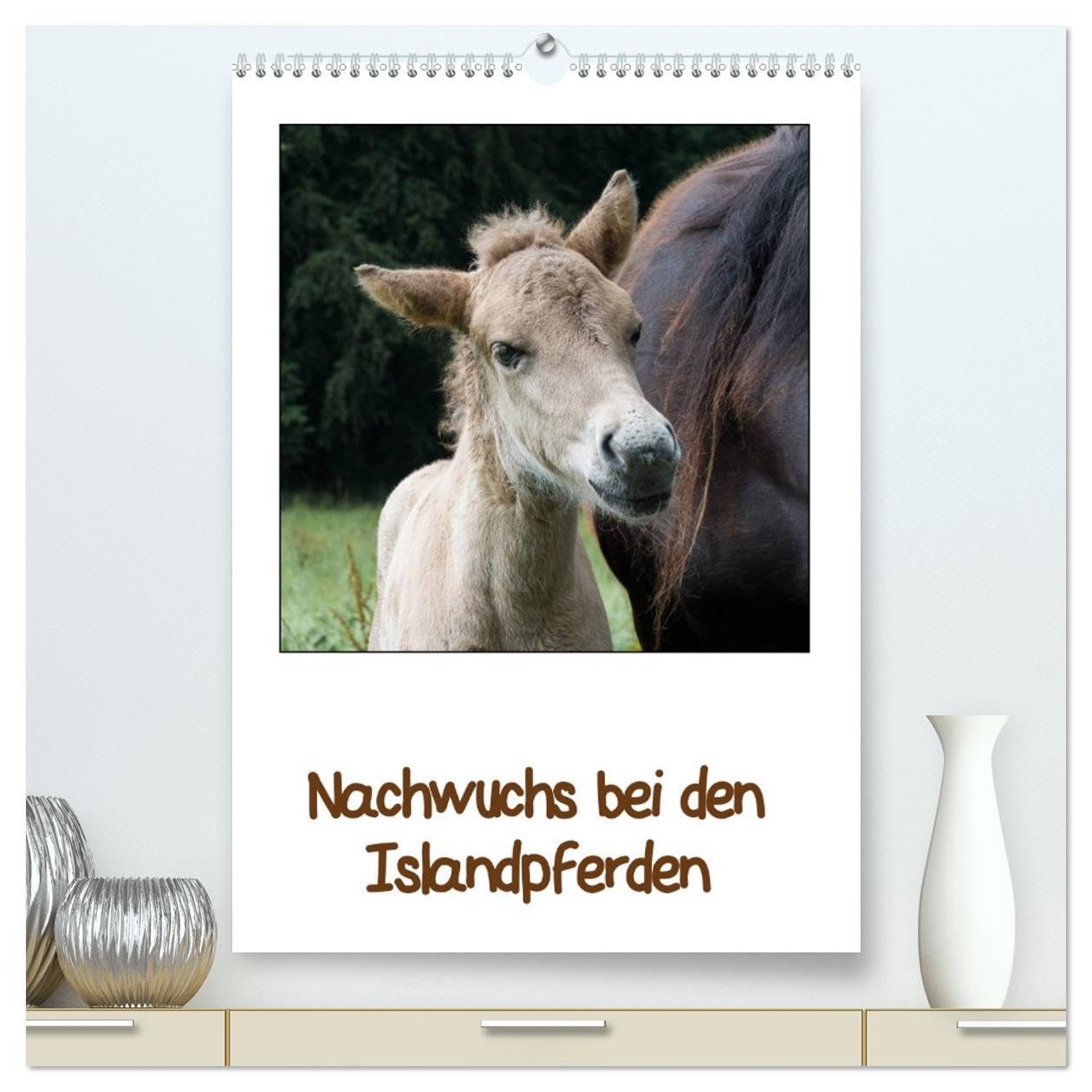 Nachwuchs bei den Islandpferden (hochwertiger Premium Wandkalender 2026 DIN A2 hoch), Kunstdruck in Hochglanz: Liebenswerte Islandfohlen (CALVENDO Tiere) Pets