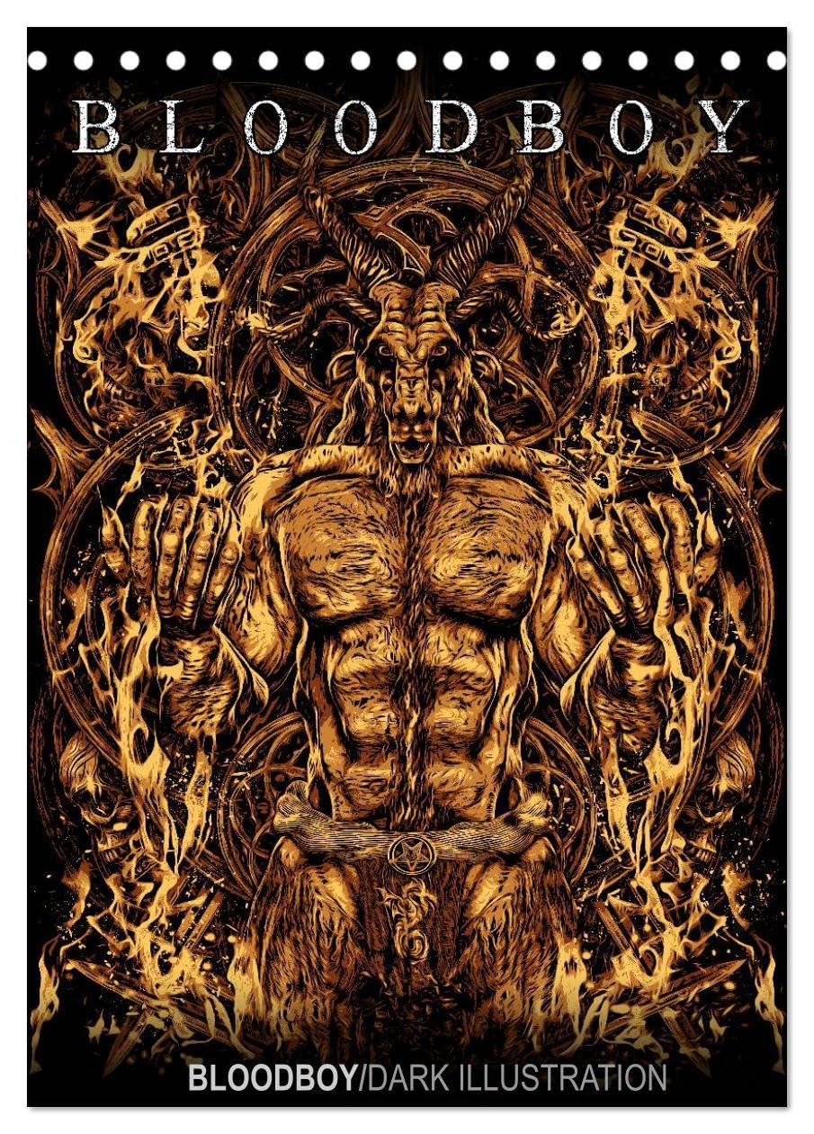 BLOODBOY/DARK ILLUSTRATION (Tischkalender 2026 DIN A5 hoch), CALVENDO Monatskalender: Eine Auswahl an düsteren Horror-Illustrationen (CALVENDO Kunst) Horror & Mystery