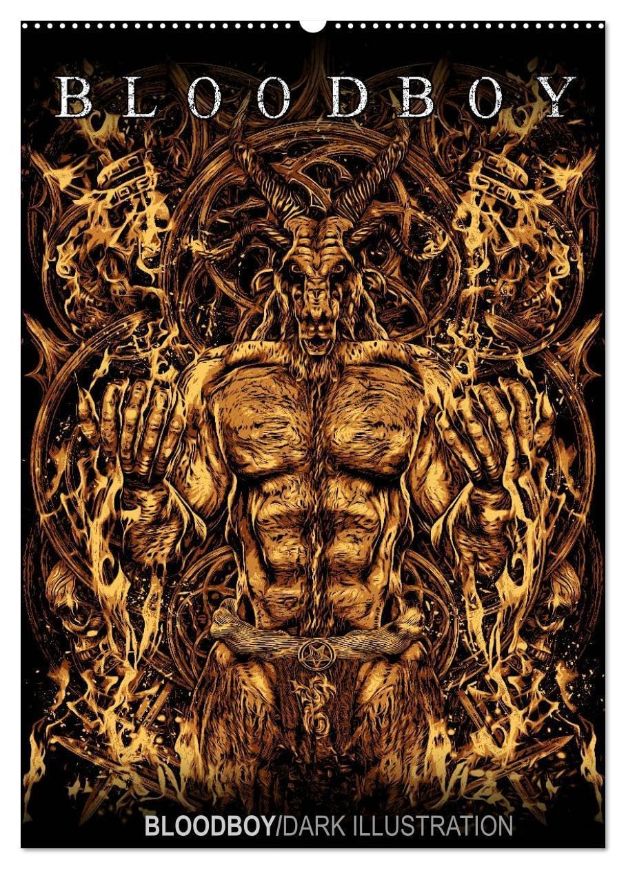 BLOODBOY/DARK ILLUSTRATION (Wandkalender 2026 DIN A2 hoch), CALVENDO Monatskalender: Eine Auswahl an düsteren Horror-Illustrationen (CALVENDO Kunst) Horror & Mystery