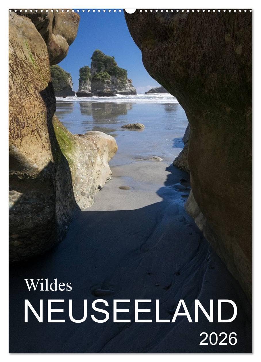 Wildes Neuseeland (Wandkalender 2026 DIN A2 hoch), CALVENDO Monatskalender: Momentaufnahmen aus dem Naturparadies Neuseeland, teilweise abseits der ausgetretenen Touristenpfade. (CALVENDO Natur) Leisure, Home & Garden