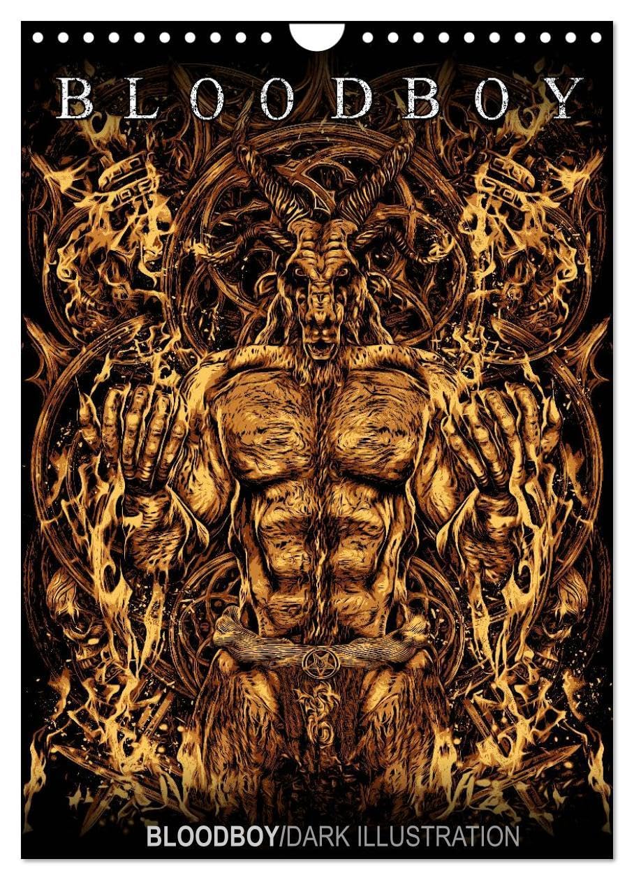 BLOODBOY/DARK ILLUSTRATION (Wandkalender 2026 DIN A4 hoch), CALVENDO Monatskalender: Eine Auswahl an düsteren Horror-Illustrationen (CALVENDO Kunst) Horror & Mystery