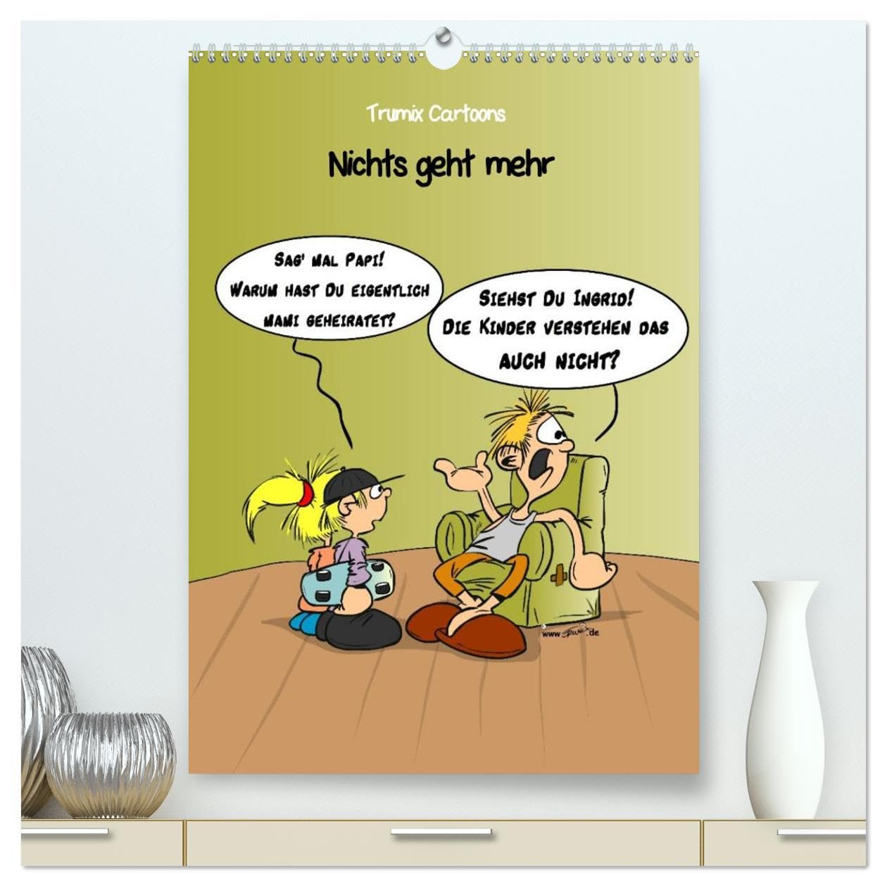 Trumix Cartoons - Nichts geht mehr (hochwertiger Premium Wandkalender 2026 DIN A2 hoch), Kunstdruck in Hochglanz: Cartoons von Trumix über das Leben ... Aufhängen und Schmunzeln. (CALVENDO Spass) Leisure, Home & Garden