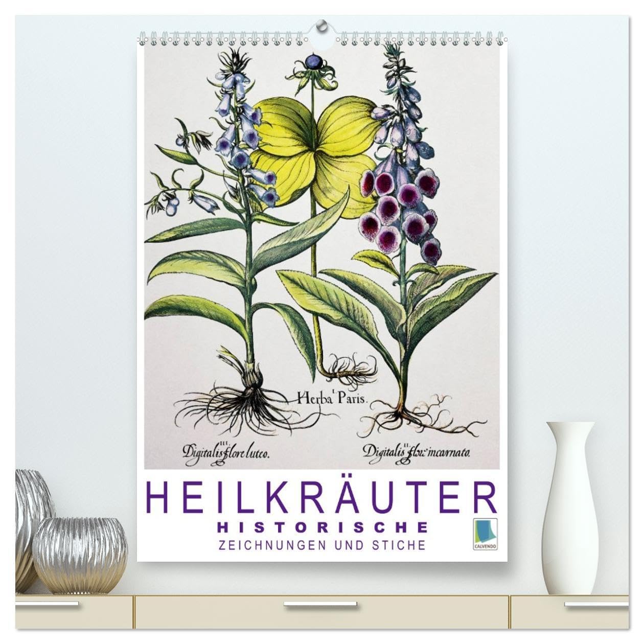 Heilkräuter: Historische Zeichnungen und Stiche (hochwertiger Premium Wandkalender 2026 DIN A2 hoch), Kunstdruck in Hochglanz: Farblithografien und ... und Schlafmohn (CALVENDO Wissen) Film, Art & Culture