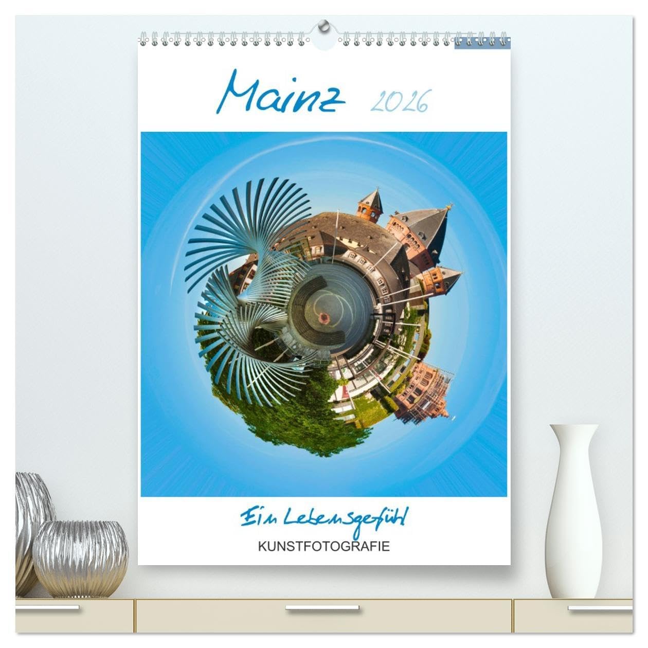 Mainz. Ein Lebensgefühl (hochwertiger Premium Wandkalender 2026 DIN A2 hoch), Kunstdruck in Hochglanz: Mainz künstlerisch gestaltet mit kleinen Planeten. (CALVENDO Orte) Leisure, Home & Garden