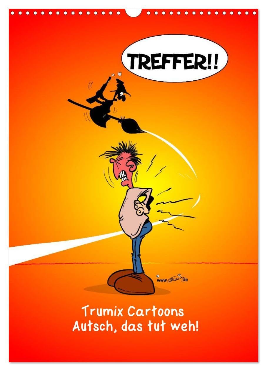 Trumix Cartoons - Autsch, das tut weh! (Wandkalender 2026 DIN A3 hoch), CALVENDO Monatskalender: Trumix-Cartoons zum Aufhängen und Schmunzeln (CALVENDO Spass) Leisure, Home & Garden