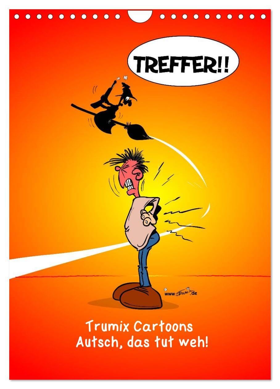 Trumix Cartoons - Autsch, das tut weh! (Wandkalender 2026 DIN A4 hoch), CALVENDO Monatskalender: Trumix-Cartoons zum Aufhängen und Schmunzeln (CALVENDO Spass) Leisure, Home & Garden