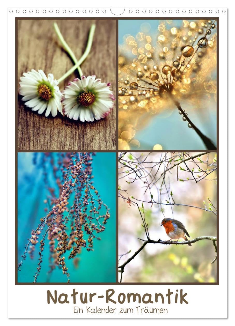 Natur-Romantik (Wandkalender 2026 DIN A3 hoch), CALVENDO Monatskalender: Die Natur ist mir ihren Farben, Formen und ihrer Vielfalt kaum zu ... Sie zum Träumen verführen. (CALVENDO Natur) Film, Art & Culture
