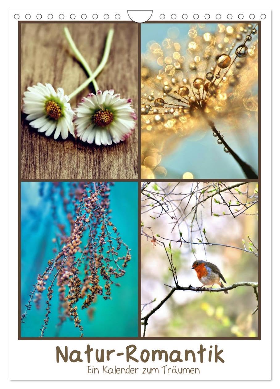 Natur-Romantik (Wandkalender 2026 DIN A4 hoch), CALVENDO Monatskalender: Die Natur ist mir ihren Farben, Formen und ihrer Vielfalt kaum zu ... Sie zum Träumen verführen. (CALVENDO Natur) Film, Art & Culture