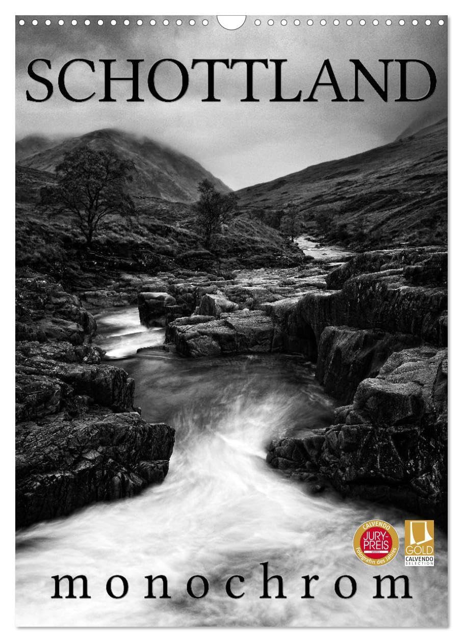 Schottland Monochrom (Wandkalender 2026 DIN A3 hoch), CALVENDO Monatskalender: Erleben Sie Schottland in Monochrom (CALVENDO Orte) Leisure, Home & Garden