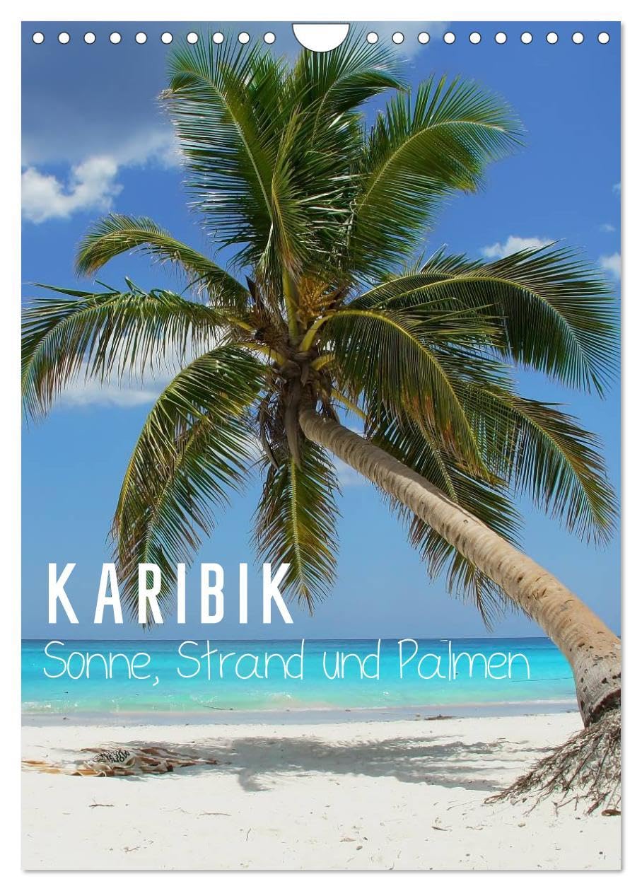 Karibik - Sonne, Strand und Palmen (Wandkalender 2026 DIN A4 hoch), CALVENDO Monatskalender: Die schönsten Strände der Karibik machen Lust auf Meer! (CALVENDO Natur) Leisure, Home & Garden