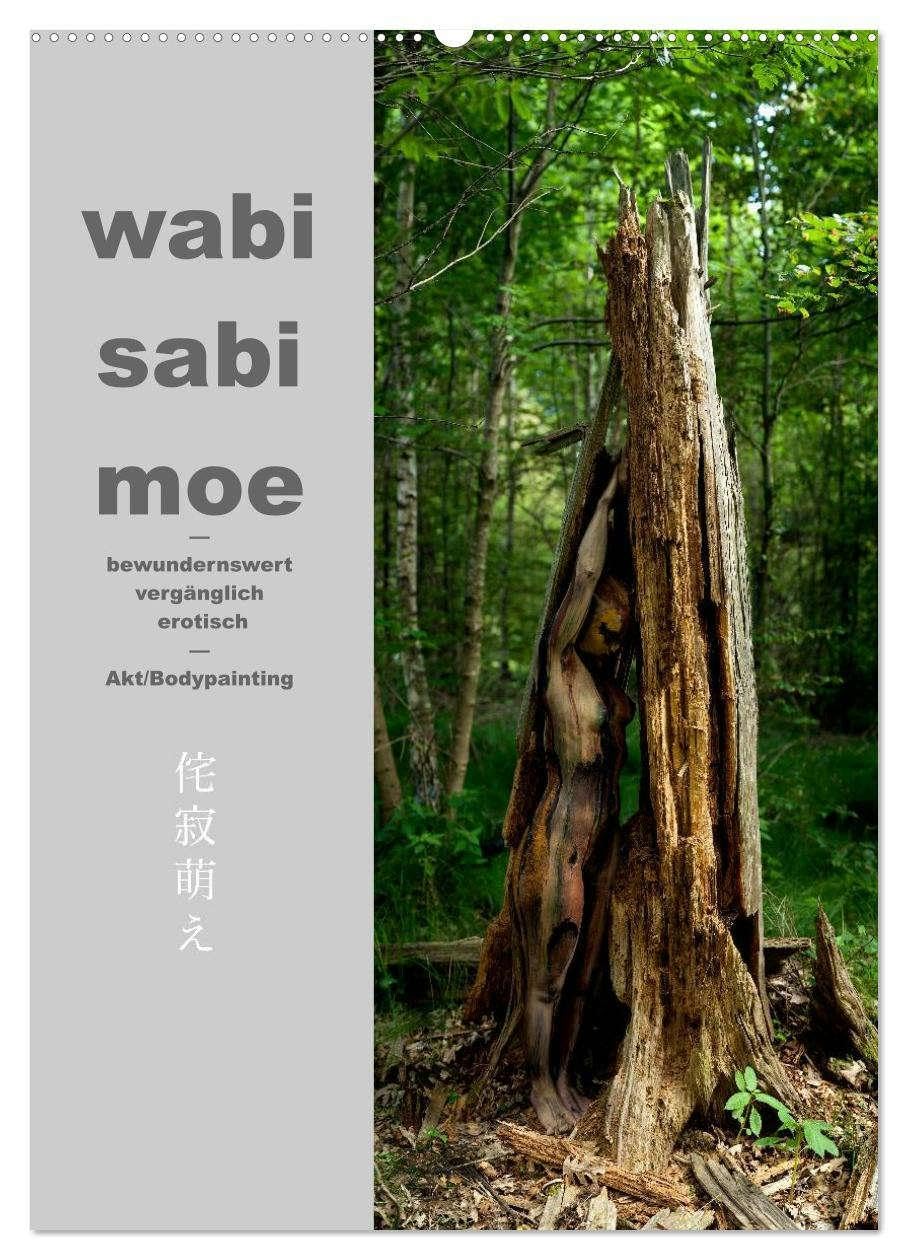 wabi sabi moe ― bewundernswert vergänglich erotisch ― Akt/Bodypainting (Wandkalender 2026 DIN A2 hoch), CALVENDO Monatskalender: Hingerissen von Vergänglichkeit, altem Holz und Staub (CALVENDO Erotik) Calendars