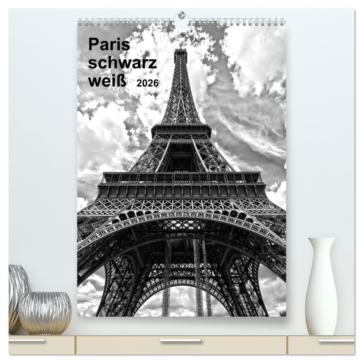 Paris schwarz weiß 2026 (hochwertiger Premium Wandkalender 2026 DIN A2 hoch), Kunstdruck in Hochglanz: Entdecken Sie Paris in wundervollen schwarz-weiß Aufnahmen (CALVENDO Orte) Calendars