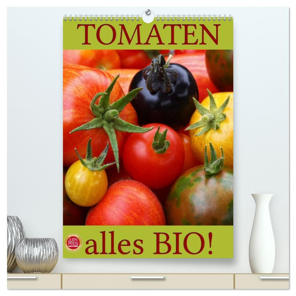 Tomaten - Alles BIO! (hochwertiger Premium Wandkalender 2026 DIN A2 hoch), Kunstdruck in Hochglanz: Wunderbare Tomatenernte aus einem natürlich, biologischen Garten (CALVENDO Gesundheit) Leisure, Home & Garden