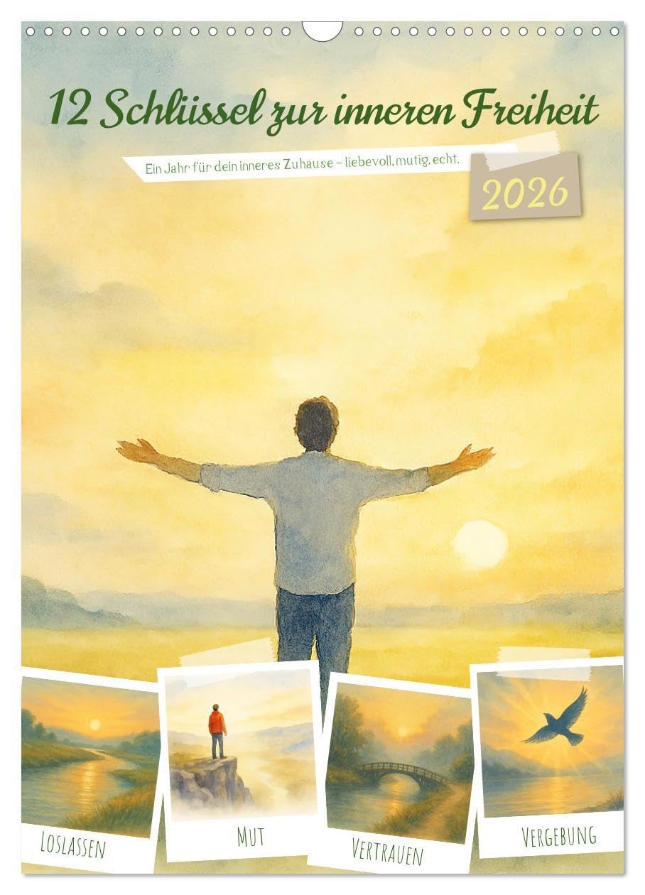12 Schlüssel zur inneren Freiheit - Ein Jahr für dein inneres Zuhause – liebevoll, mutig, echt. (Wandkalender 2026 DIN A3 hoch), CALVENDO ... und innere Stärke (CALVENDO Gesundheit) Books