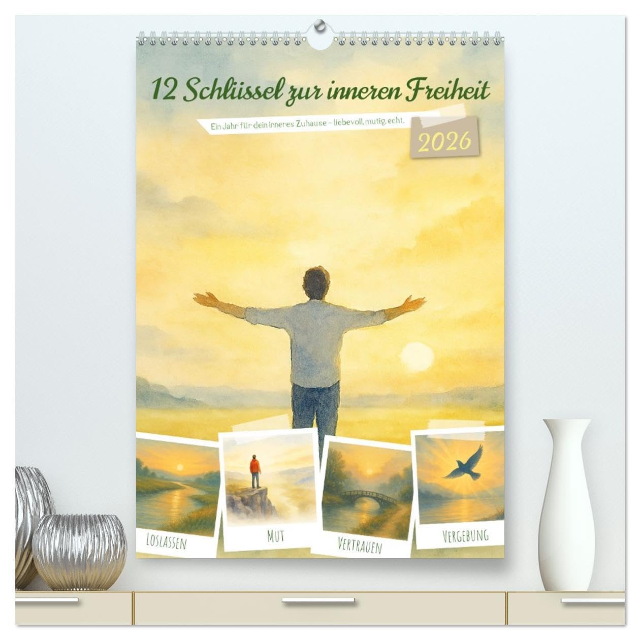 12 Schlüssel zur inneren Freiheit - Ein Jahr für dein inneres Zuhause – liebevoll, mutig, echt. (hochwertiger Premium Wandkalender 2026 DIN A2 hoch), ... und innere Stärke (CALVENDO Gesundheit) Books