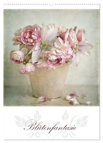 Blütenfantasie (Wandkalender 2026 DIN A2 hoch), CALVENDO Monatskalender: Liebevoll in Szene gesetzte Blumenarrangements in zarten Pastelltönen (CALVENDO Kunst) Social Sciences