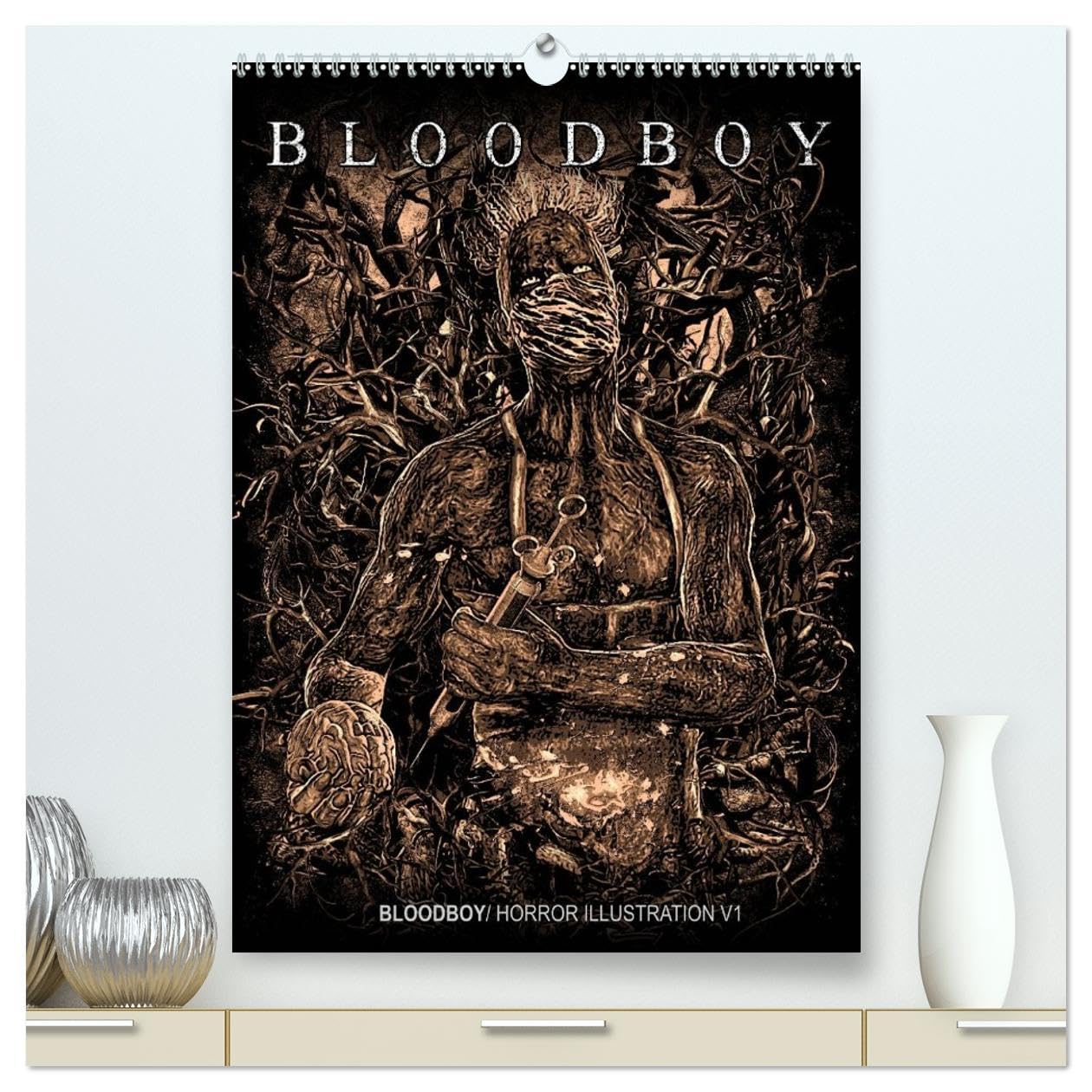 BLOODBOY/ HORROR ILLUSTRATION V1 (hochwertiger Premium Wandkalender 2026 DIN A2 hoch), Kunstdruck in Hochglanz: Eine Serie von Illustrationen zum Thema Horror (CALVENDO Kunst) Horror & Mystery