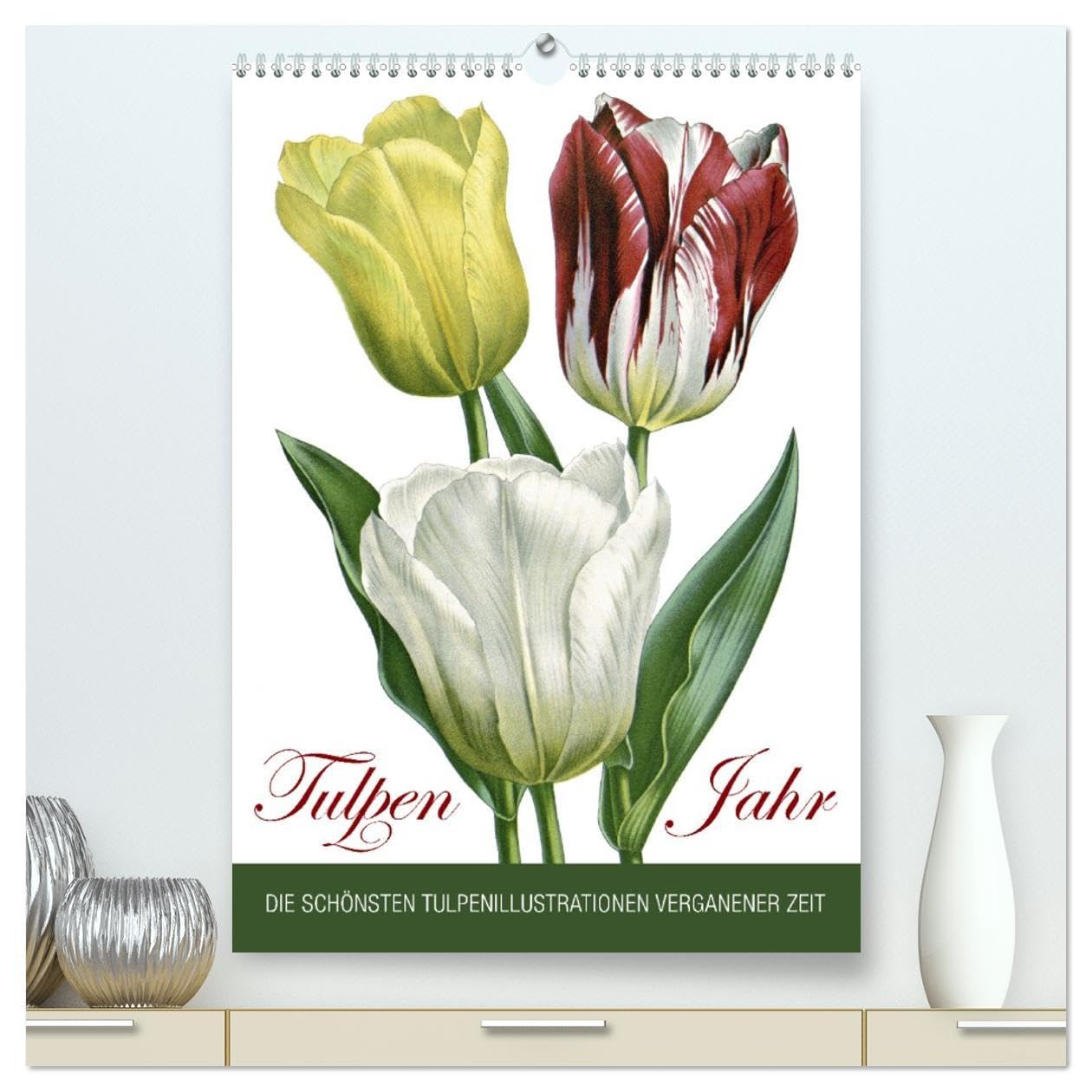Tulpen - Jahr (hochwertiger Premium Wandkalender 2026 DIN A2 hoch), Kunstdruck in Hochglanz: Die schönsten Tulpenillustrationen vergangener Zeit (CALVENDO Natur) Film, Art & Culture