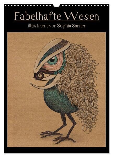 Fabelhafte Wesen / Geburtstagskalender (Wandkalender 2026 DIN A3 hoch), CALVENDO Monatskalender: Malerischer Geburtstagskalender mit fabelhaften Illustrationen von Fantasietieren (CALVENDO Kunst) Calendars