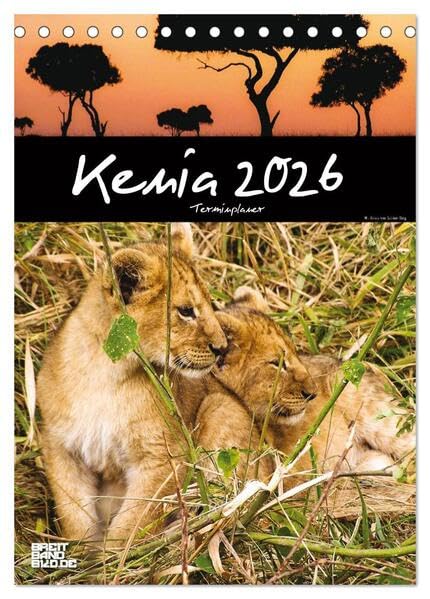 Kenia – Terminplaner (Tischkalender 2026 DIN A5 hoch), CALVENDO Monatskalender: Monatskalender mit 12 Bildern aus Kenias Nationalparks – mit ausreichend Platz für Ihre Termine. (CALVENDO Orte) Natural Sciences