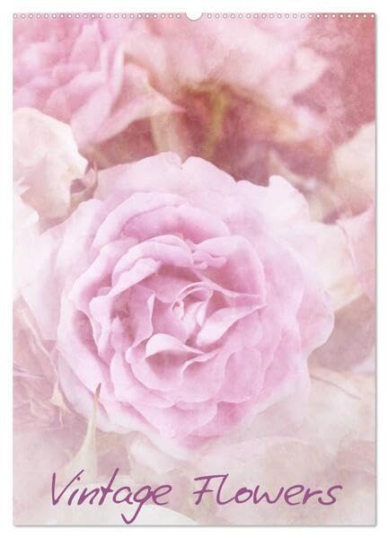Vintage Flowers (Wandkalender 2026 DIN A2 hoch), CALVENDO Monatskalender: Blumen im Vintage- und Landhausstil. (CALVENDO Natur) Social Sciences