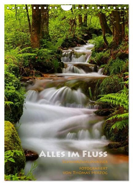 Alles im Fluss - Schwarzwaldwasser (Wandkalender 2026 DIN A4 hoch), CALVENDO Monatskalender: Der besondere Wasserfallkalender (CALVENDO Natur) Leisure, Home & Garden
