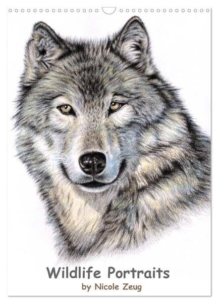 Wildlife Portraits (Wandkalender 2026 DIN A3 hoch), CALVENDO Monatskalender: Tierporträts by Nicole Zeug (CALVENDO Kunst) Film, Art & Culture
