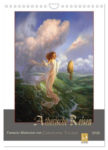 Ätherische Reisen 2026 (Wandkalender 2026 DIN A4 hoch), CALVENDO Monatskalender: Fantasie-Malereien von Christophe Vacher (CALVENDO Orte) Film, Art & Culture