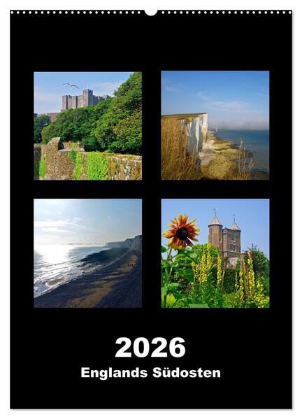 Englands Südosten 2026 (Wandkalender 2026 DIN A2 hoch), CALVENDO Monatskalender: Highlights aus dem Südosten Englands (CALVENDO Orte) Living & Furnishing