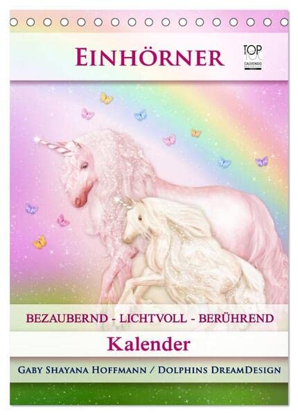 Einhörner - Kalender (Tischkalender 2026 DIN A5 hoch), CALVENDO Monatskalender: Bezaubernde Einhörner an deiner Seite (CALVENDO Gesundheit) Calendars