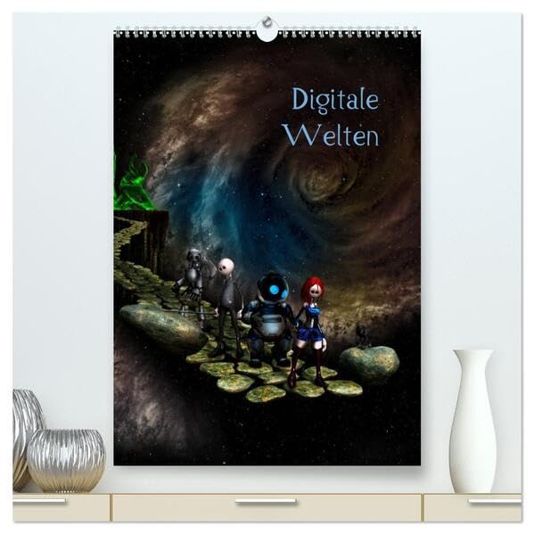 Digitale Welten (hochwertiger Premium Wandkalender 2026 DIN A2 hoch), Kunstdruck in Hochglanz: Eine fantastische Reise durch die Galaxis (CALVENDO Spass) Contemporary literature