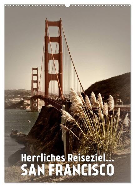 Herrliches Reiseziel... SAN FRANCISCO (Wandkalender 2026 DIN A2 hoch), CALVENDO Monatskalender: Bekannte Stadtansichten in dezentem Flair (CALVENDO Orte) Leisure, Home & Garden
