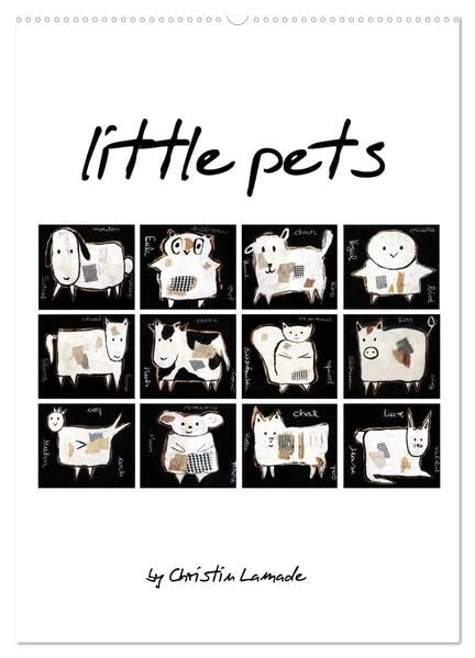 little pets (Wandkalender 2026 DIN A2 hoch), CALVENDO Monatskalender: Tierkollektion im Schwedenstyle (CALVENDO Kunst) Calendars