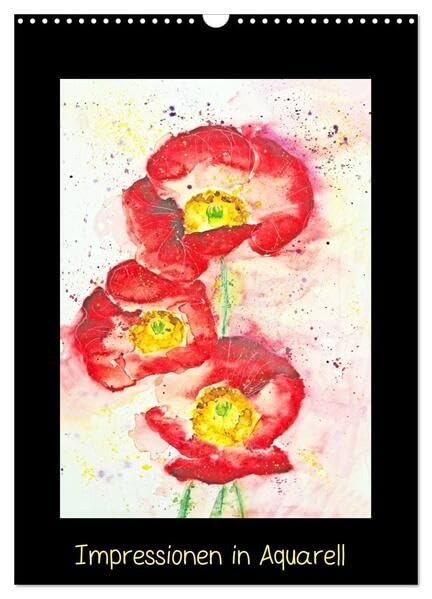 Impressionen in Aquarell (Wandkalender 2026 DIN A3 hoch), CALVENDO Monatskalender: von Andrea Fettweis (CALVENDO Kunst) Film, Art & Culture