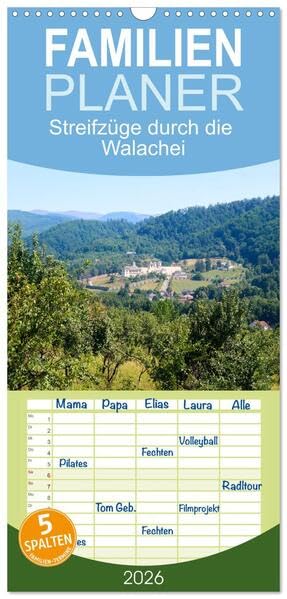Familienplaner 2026 - Streifzüge durch die Walachei mit 5 Spalten (Wandkalender, 21 x 45 cm) CALVENDO: Entdecken Sie die kulturellen und ... Orsova und die Donaukessel (CALVENDO Orte) Film, Art & Culture