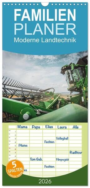 Familienplaner 2026 - Moderne Landtechnik mit 5 Spalten (Wandkalender, 21 x 45 cm) CALVENDO: Dieser Kalender ist nicht nur ein praktischer Zeitplaner, ... Geschenk für Freunde (CALVENDO Technologie) Books