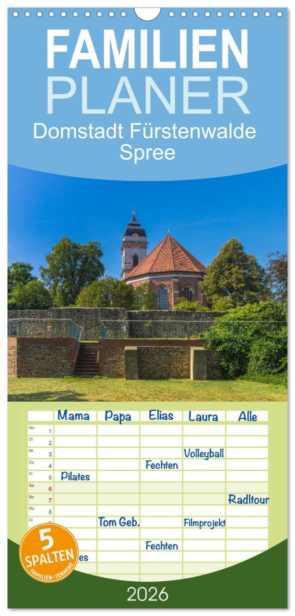 Familienplaner 2026 - Domstadt Fürstenwalde Spree mit 5 Spalten (Wandkalender, 21 cm x 45 cm), CALVENDO Business & Technology