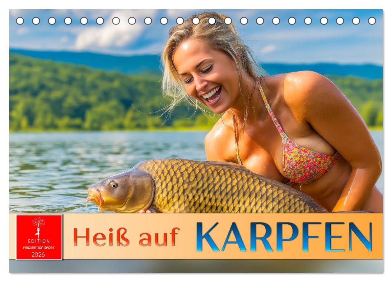 Heiß auf Karpfen (Tischkalender 2026 DIN A5 quer), CALVENDO Monatskalender Contemporary literature