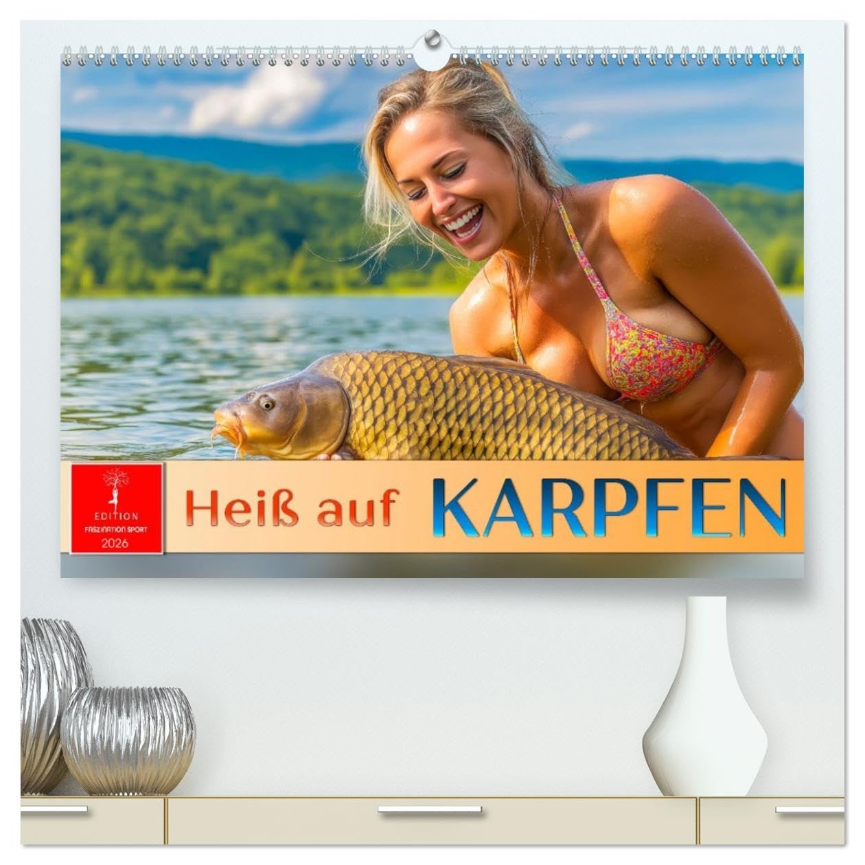 Heiß auf Karpfen (hochwertiger Premium Wandkalender 2026 DIN A2 quer), Kunstdruck in Hochglanz Contemporary literature